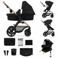 Poussette 4en1 MOOV 2 (roues EVA) - Kinderkraft - noir