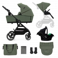 Poussette 3en1 YOXI (MINK PRO) - Kinderkraft - vert