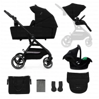 Poussette 3en1 YOXI (MINK PRO) - Kinderkraft - noir