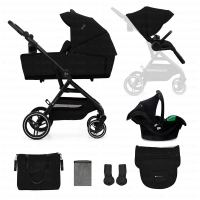 Poussette 3en1 YOXI (MINK PRO) - Kinderkraft - noir