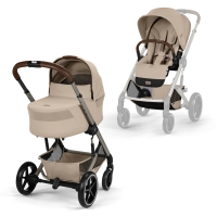 Pack Duo Balios S Lux 4 - Modèle 2026 + Nacelle Cot S Lux - CYBEX - Almond Beige