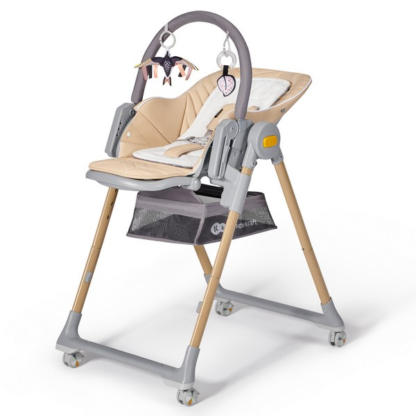 Chaise Haute 2-en-1 Kinderkraft Lastree - Wood