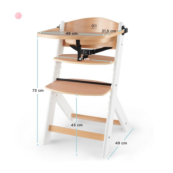 Chaise Haute Kinderkraft Enock - White