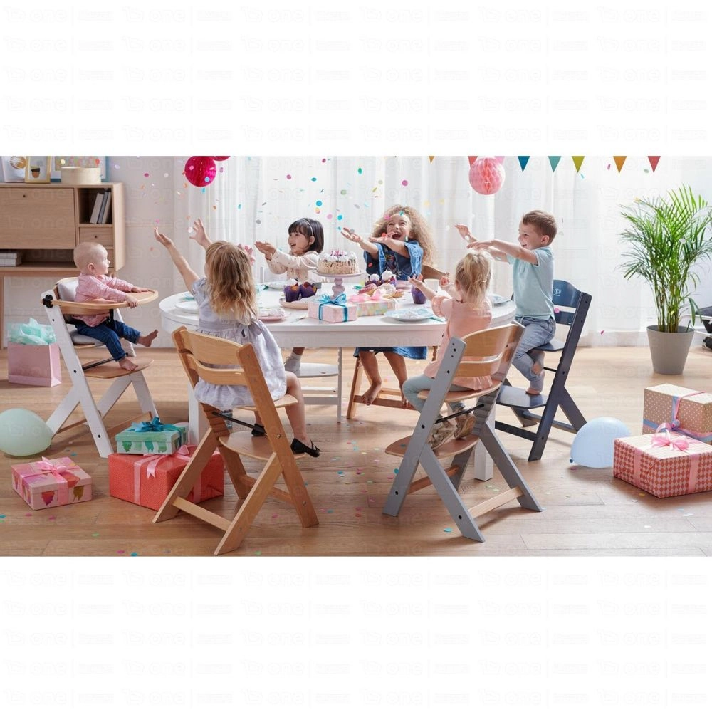 Chaise haute ENOCK - Kinderkraft - bois/gris