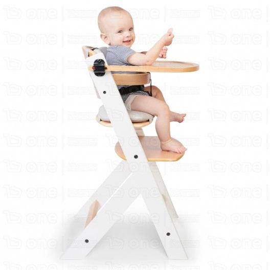 Chaise haute avec coussin ENOCK - Kinderkraft - bois/gris