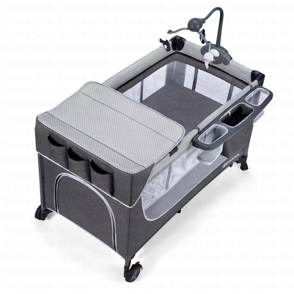 Lit Bébé avec accessoires LEODY - Kinderkraft - gris