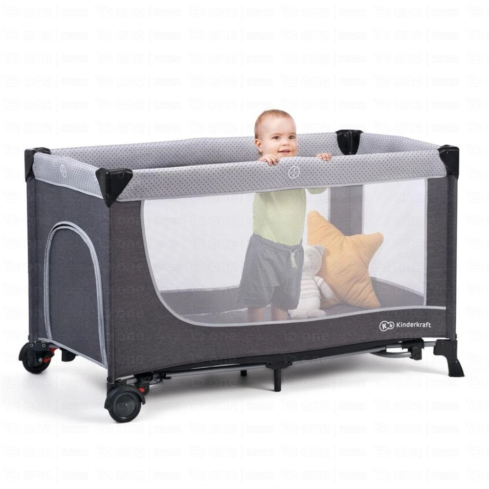Lit Bébé avec accessoires LEODY - Kinderkraft - gris