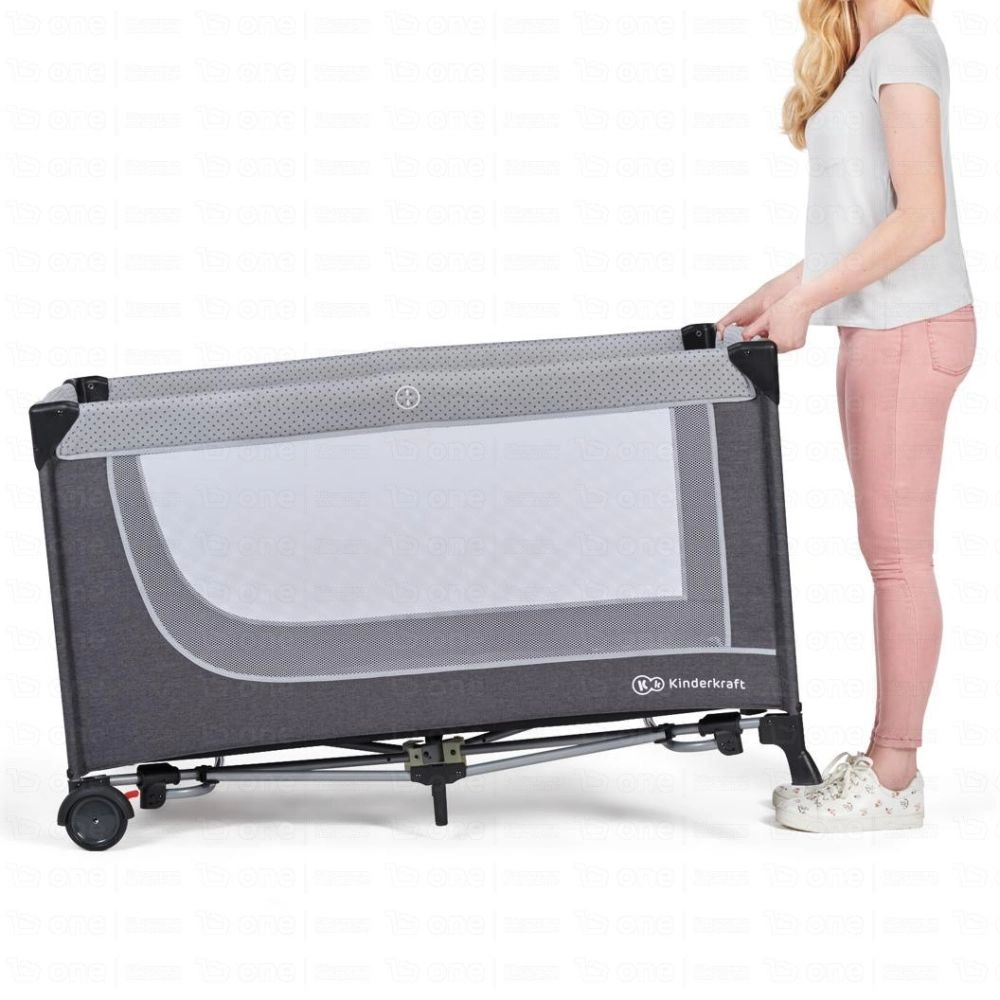 Lit Bébé avec accessoires LEODY - Kinderkraft - gris