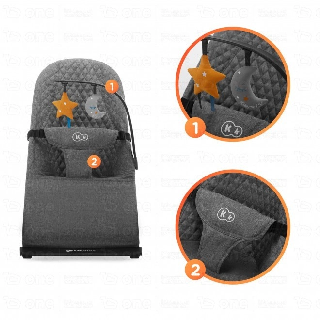 Balancelle Transat Bébé MIMI - Kinderkraft - gris