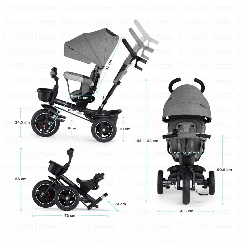 Tricycle SPINSTEP - Kinderkraft - gris