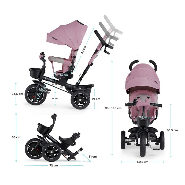 Tricycle Kinderkraft Spinstep - Pink