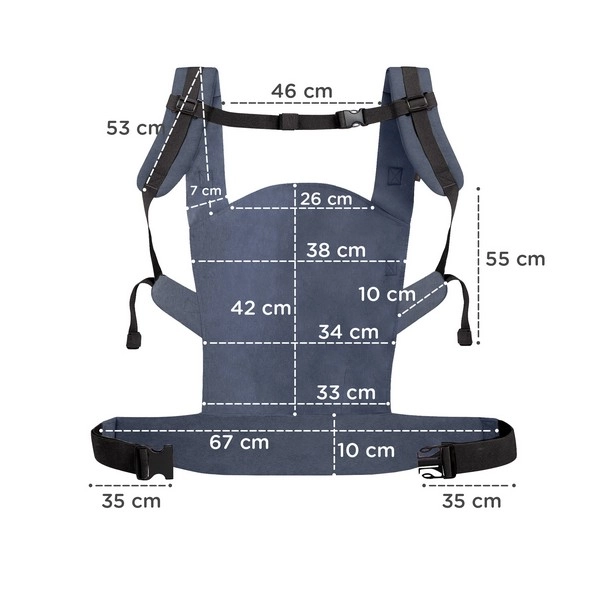 Porte Bébé NINO CONFETTI - Kinderkraft - bleu marrine