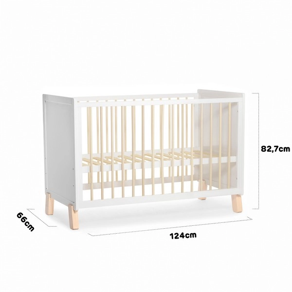 Lit Bébé NICO - Kinderkraft - bois/blanc