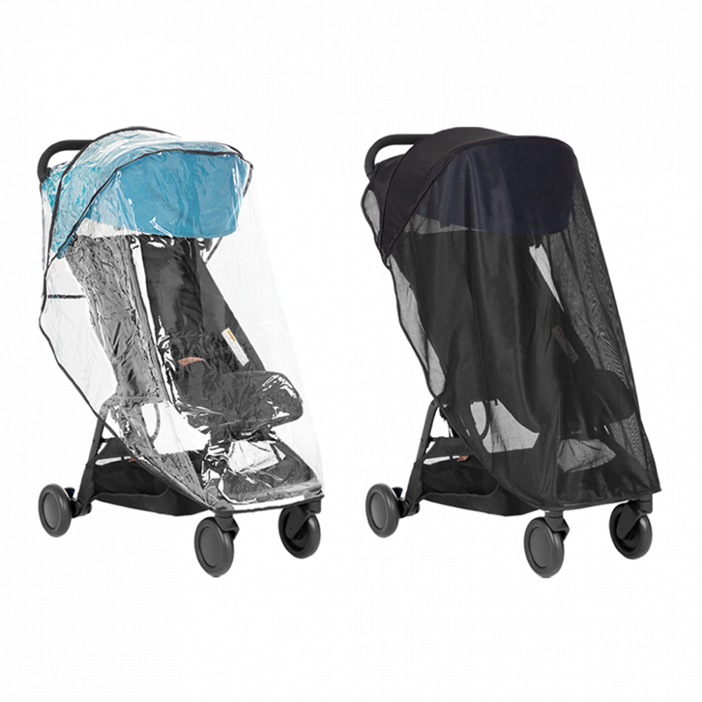 Protection pluie pour poussette double nano duo transparent