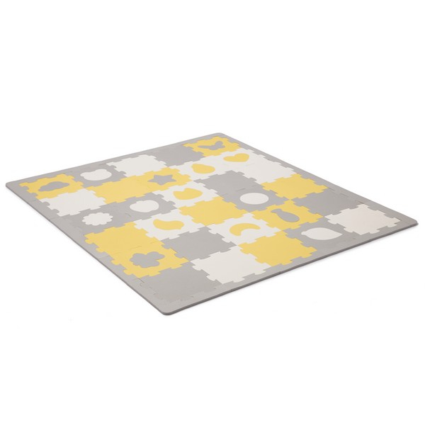 Tapis d'Éveil Kinderkraft Luno Shapes - Yellow