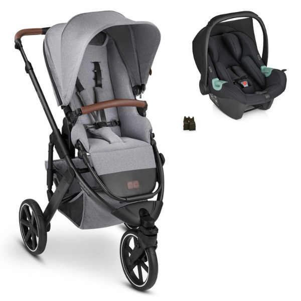 Poussette ABC Design Salsa 3 - Tin + Coque Auto Tulip - Black