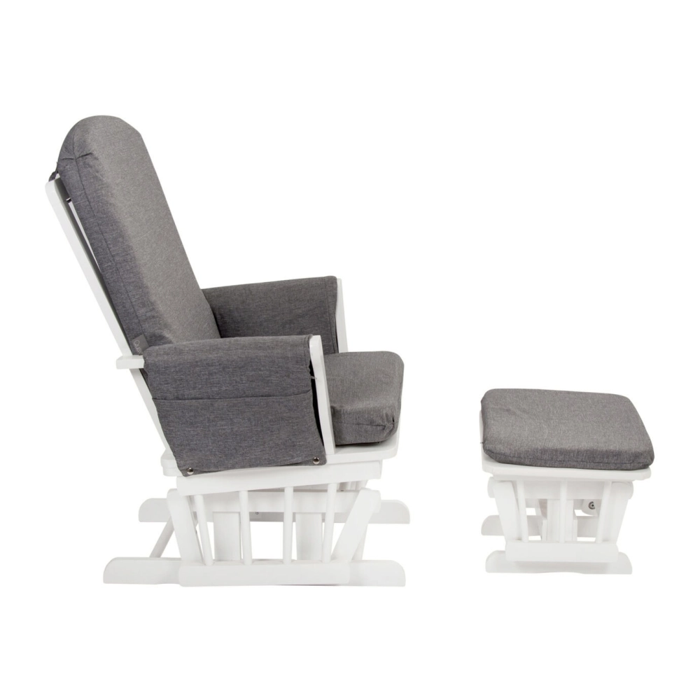 Fauteuil à Bascule JHYCCDD Avec Fonction Allongée - Dossier Et Pieds Réglables - Velours Confortable