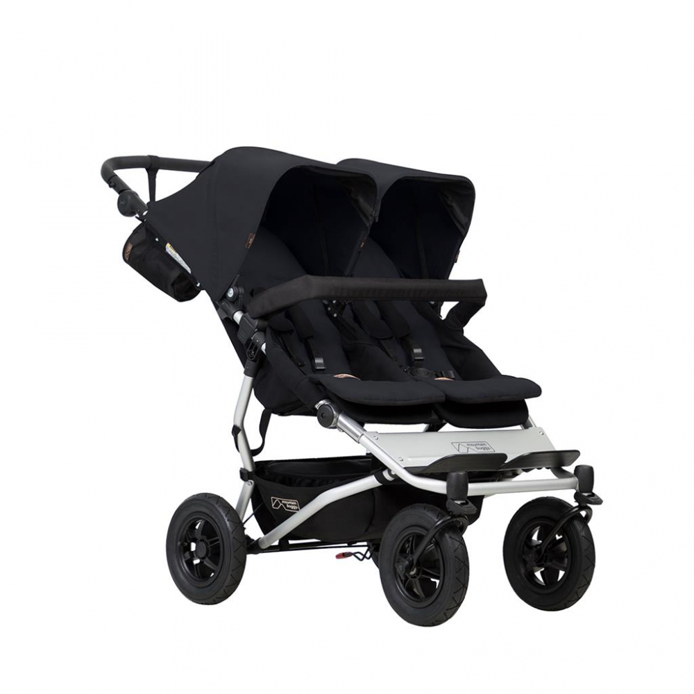 Poussette Double Mountain Buggy Duet V3.2 - Black + 2 Cocoon V2