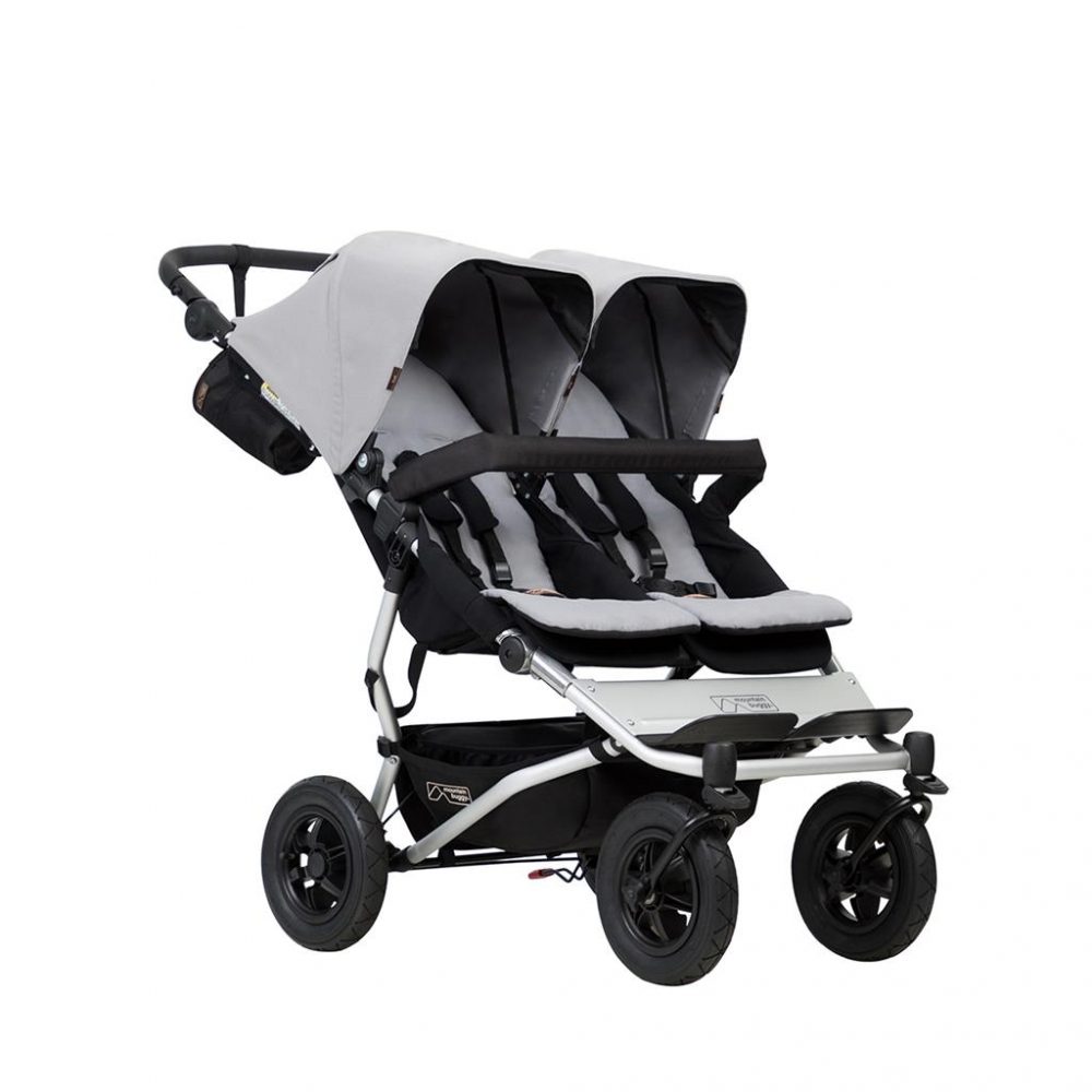 Poussette Double Mountain Buggy Duet V3.2 - Silver + 2 Cocoon V2