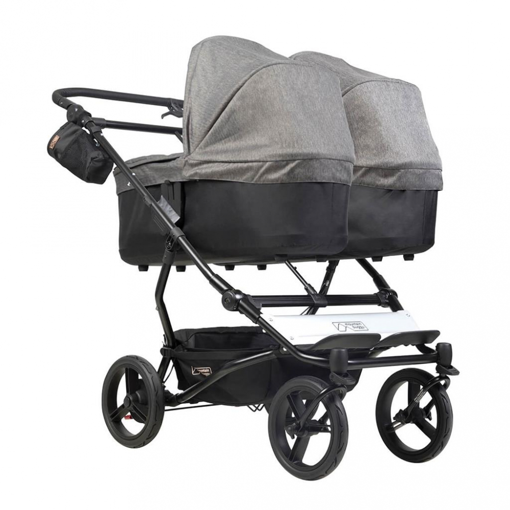 Poussette Double Mountain Buggy Duet V3.2 Luxury Edition - Heringbone + 2 Nacelles Plus