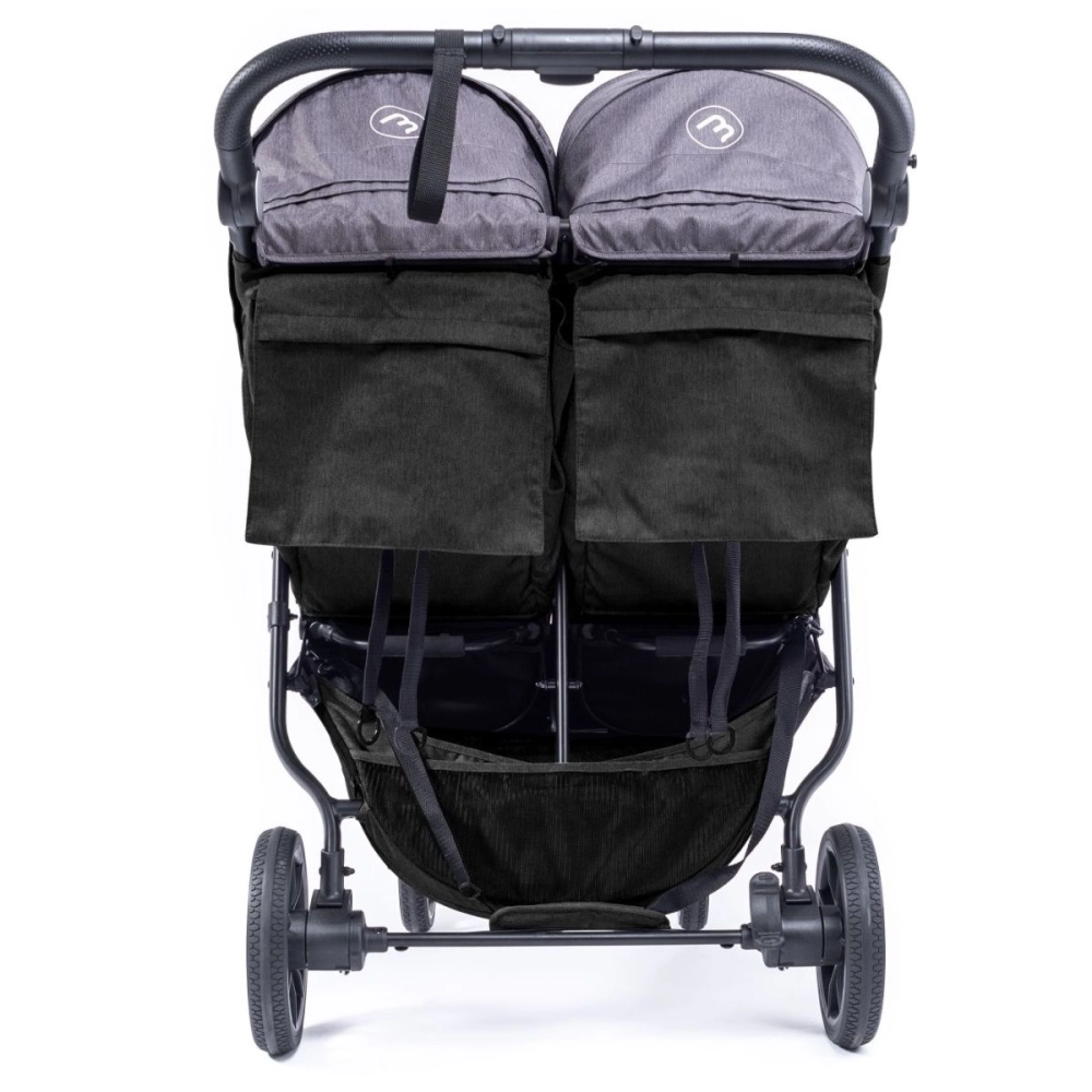 Poussette Double Baby Monsters Easy Twin 4 - Châssis Noir/ Canopys Texas