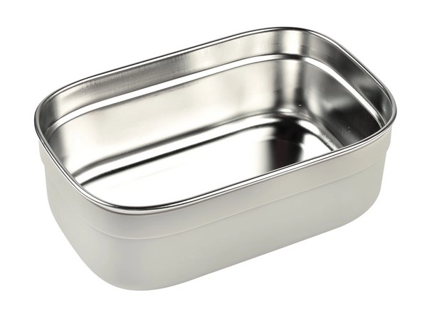 Boîte Repas Inox Béaba - Gris Velours/Bleu Baltique