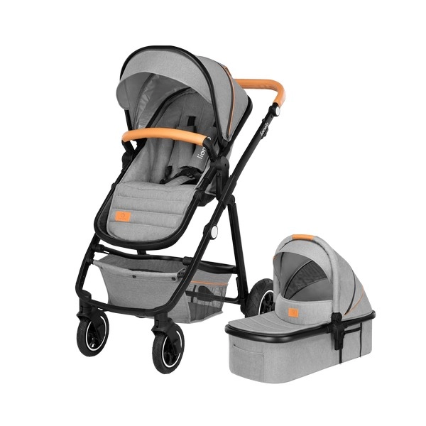 Poussette Lionelo Amber + Nacelle - Grey Stone ( Reconditionné)