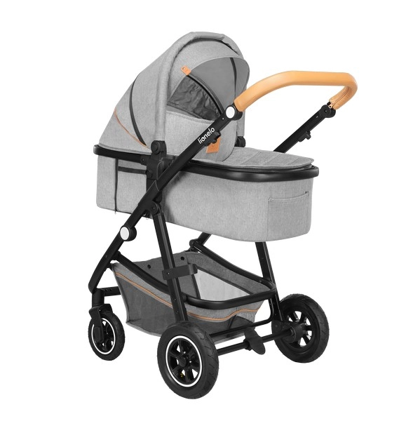 Poussette Lionelo Amber + Nacelle + Coque Auto Astrid - Grey Stone
