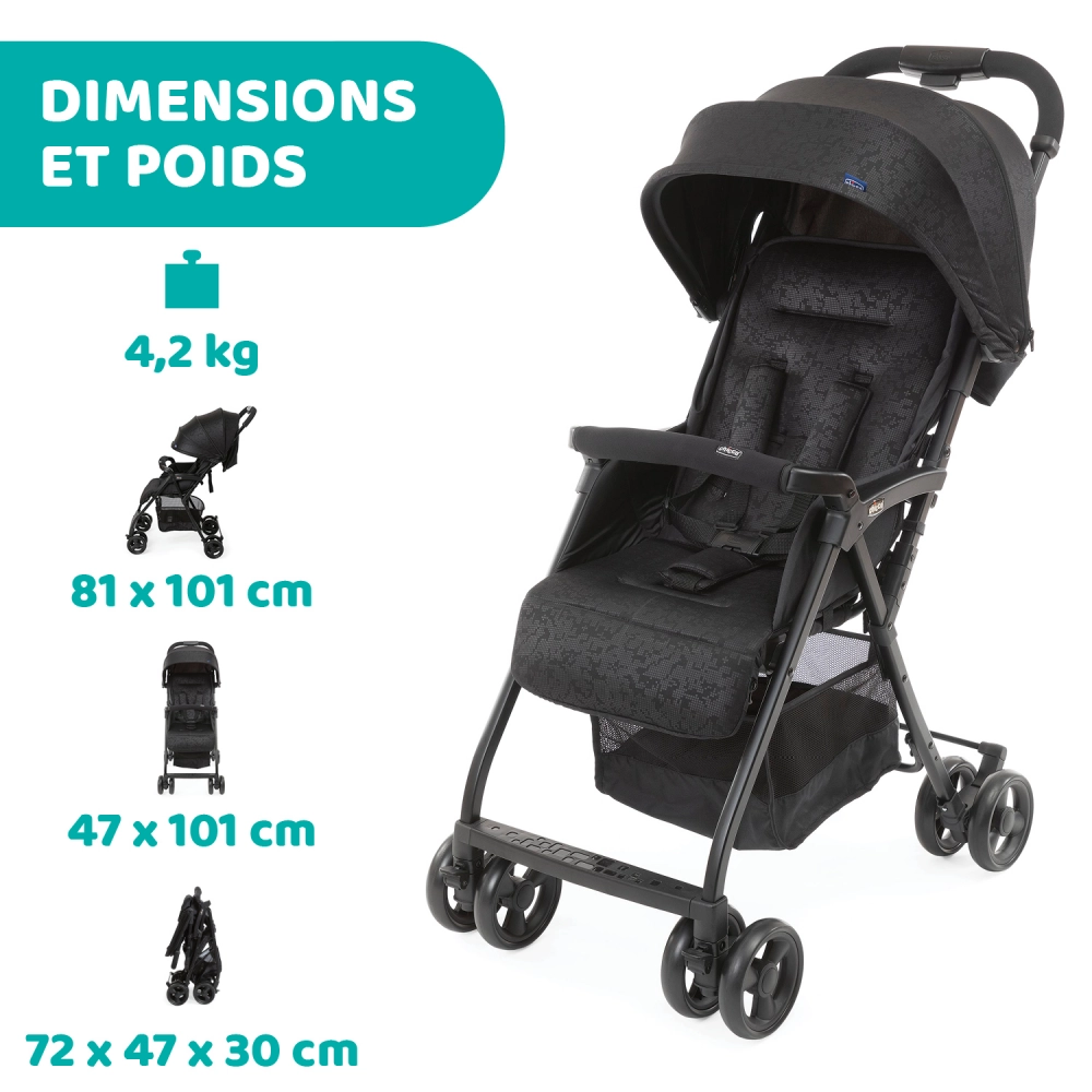 Poussette Chicco Ohlala 3 - Jet Black