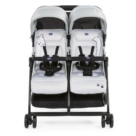 Poussette Double Chicco Ohlala Twin - Silver cat