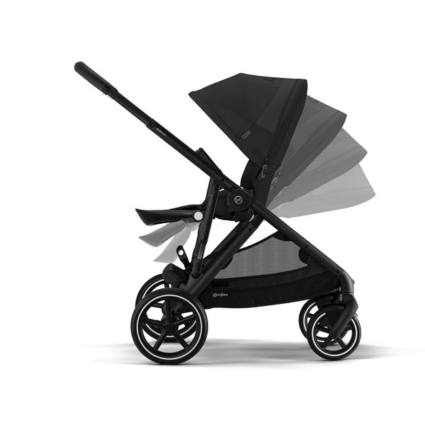 Poussette Double Cybex Gazelle S2 - Châssis Black + Nacelles - Moon Black