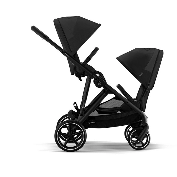 Poussette Double Cybex Gazelle S2 - Châssis Black + Nacelles - Moon Black