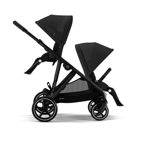 Poussette Double Cybex Gazelle S2 - Châssis Black + Nacelles - Moon Black