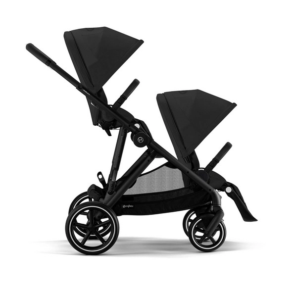 Poussette Double Cybex Gazelle S2 - Châssis Black + Nacelles - Moon Black