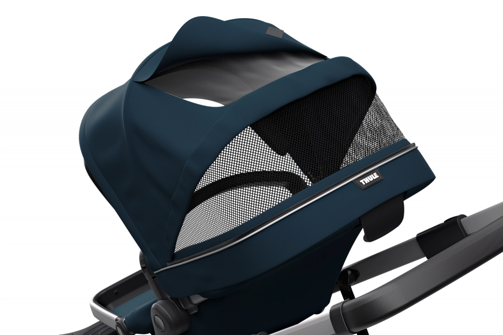 Poussette Thule Sleek - Châssis Silver + Nacelle - Navy Blue