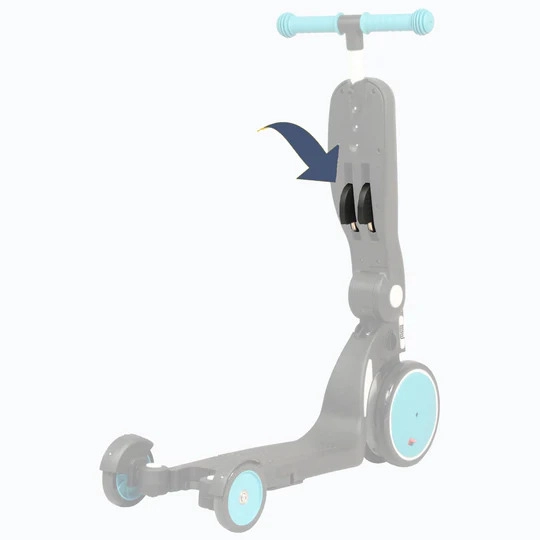 Scootizz,draisienne évolutive 5 en 1 avec barre de poussée adulte - Bleu