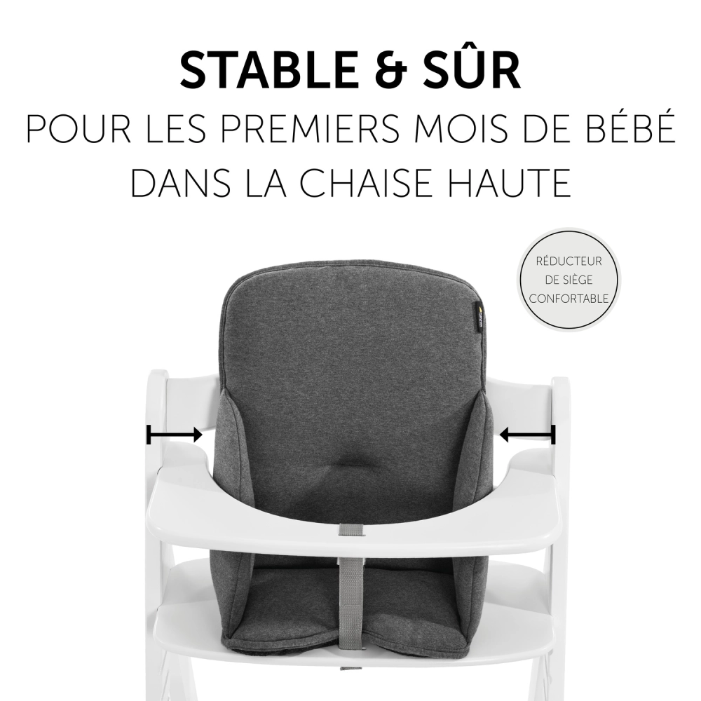 Réducteur d’assise de chaise haute Alpha Cosy Select Jersey Charcoal - Charcoal