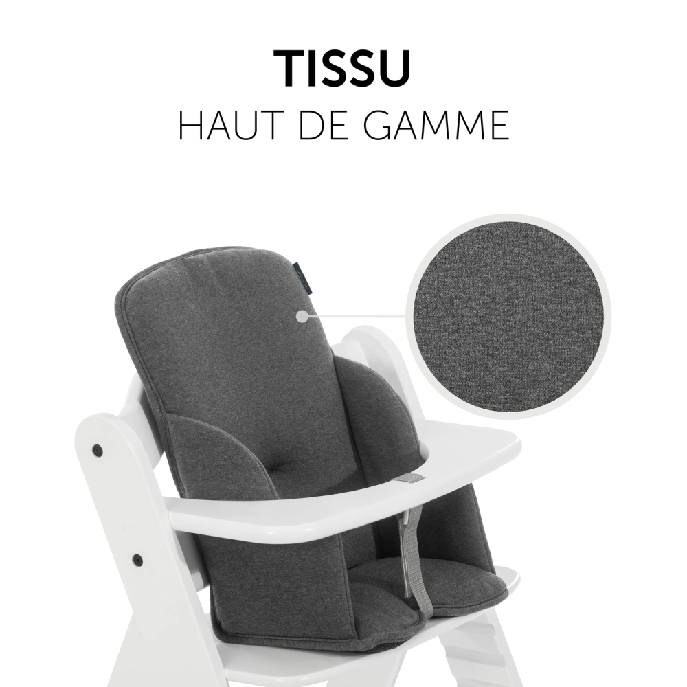 Réducteur d’assise de chaise haute Alpha Cosy Select Jersey Charcoal - Charcoal