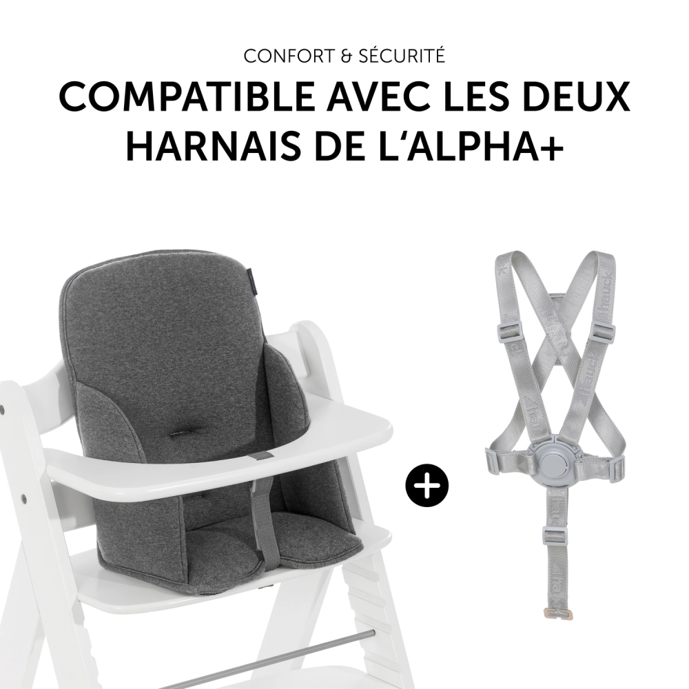 Réducteur d’assise de chaise haute Alpha Cosy Select Jersey Charcoal - Charcoal