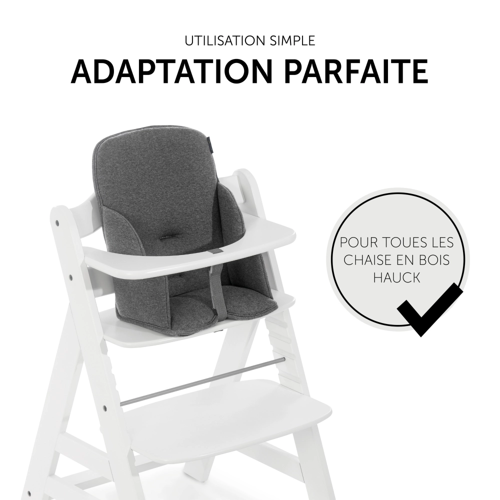 Réducteur d’assise de chaise haute Alpha Cosy Select Jersey Charcoal - Charcoal
