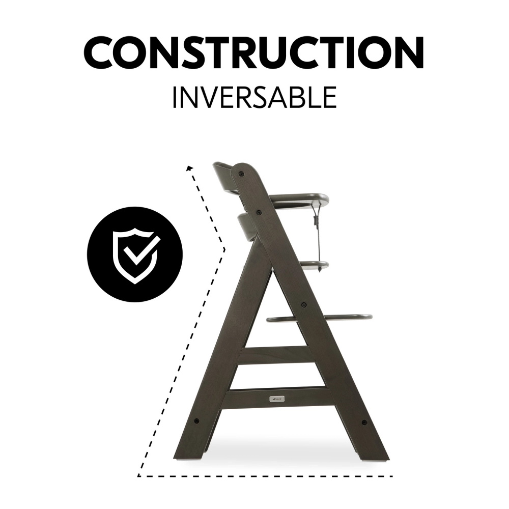 Chaise Haute Hauck Alpha Select - Charcoal