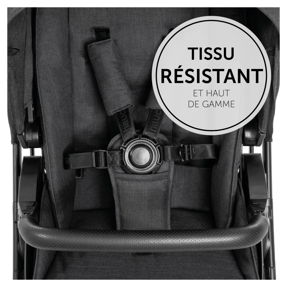 Poussette Hauck Vision X + Nacelle - Melange Black