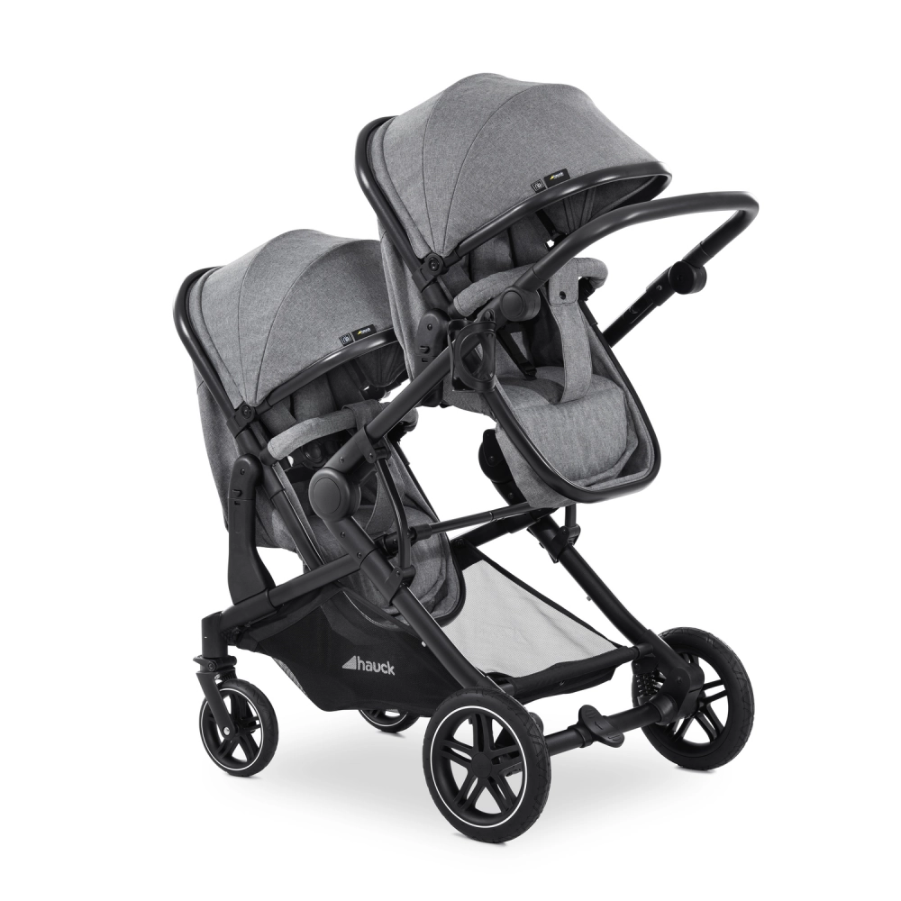 Poussette Double Hauck Atlantic Twin - Melange Grey - Univers Poussette