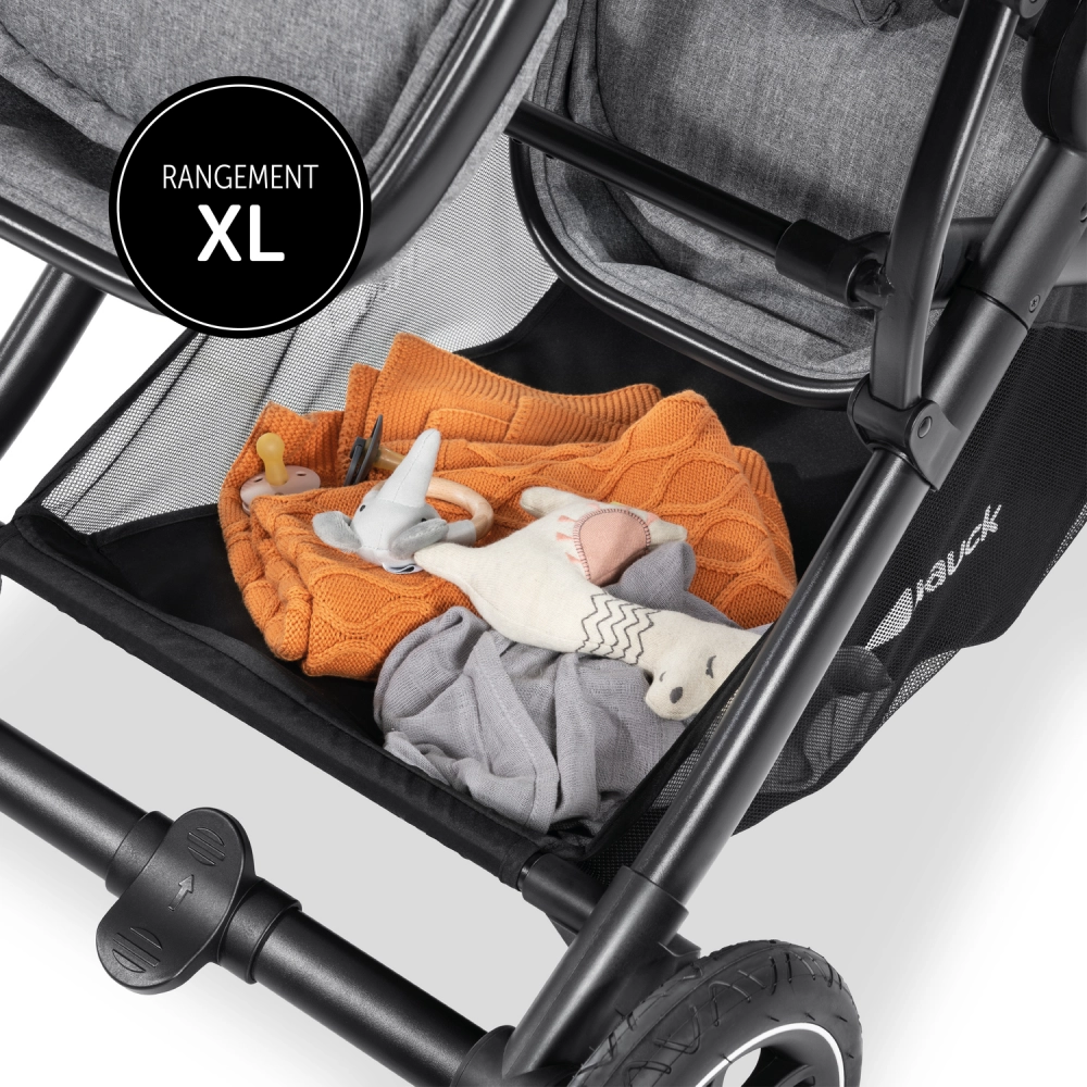 Poussette Double Hauck Atlantic Twin - Melange Grey