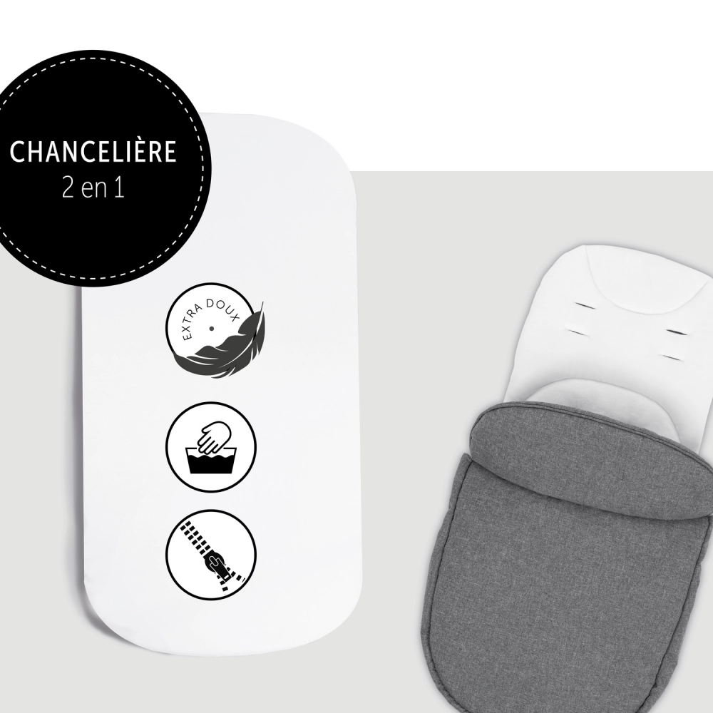 Poussette Double Hauck Atlantic Twin - Melange Grey