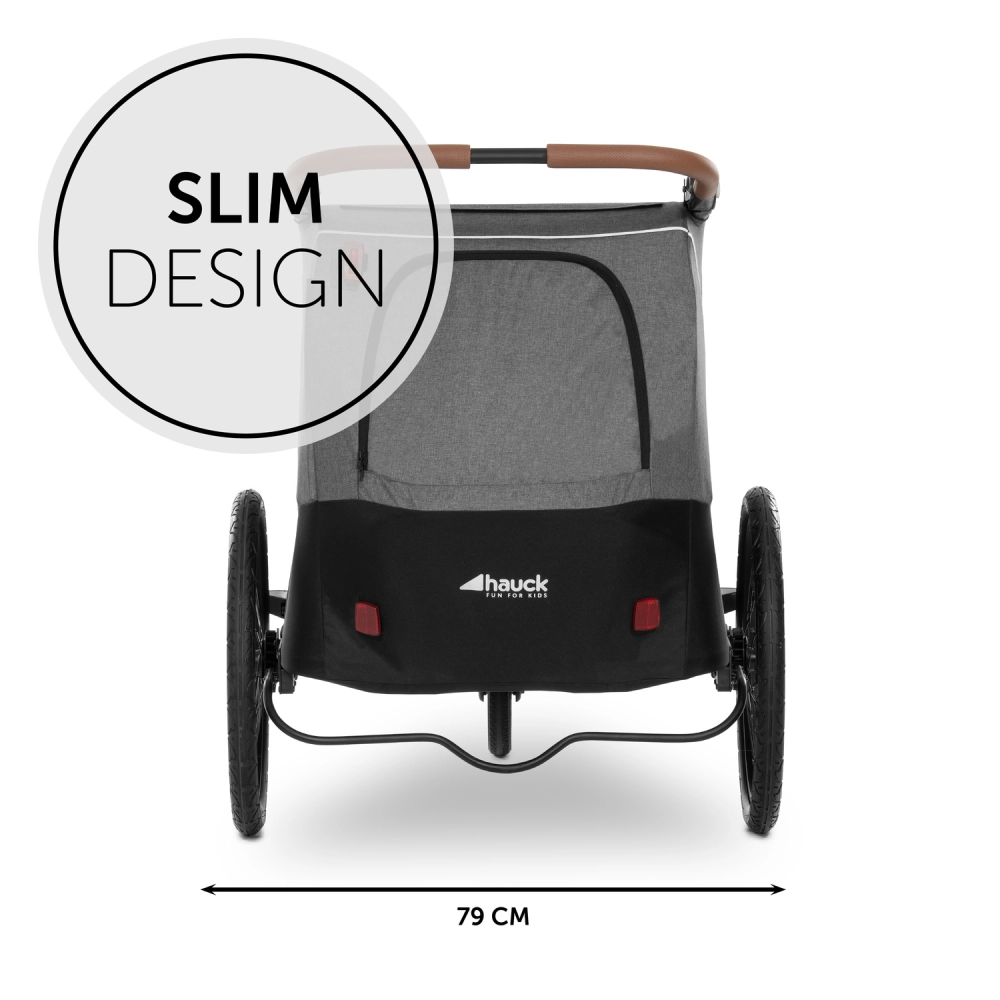 Remorque Vélo Hauck Dryk Duo - Melange Grey