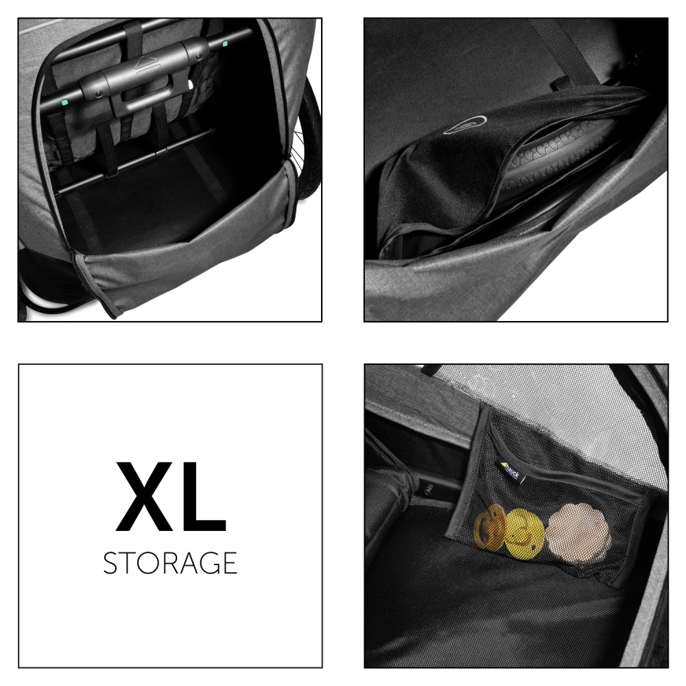 Remorque Vélo Hauck Dryk Duo - Melange Grey