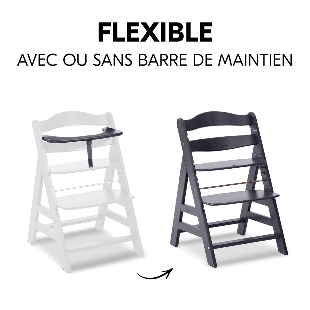 Chaise Haute Hauck Alpha+ - Dark Grey