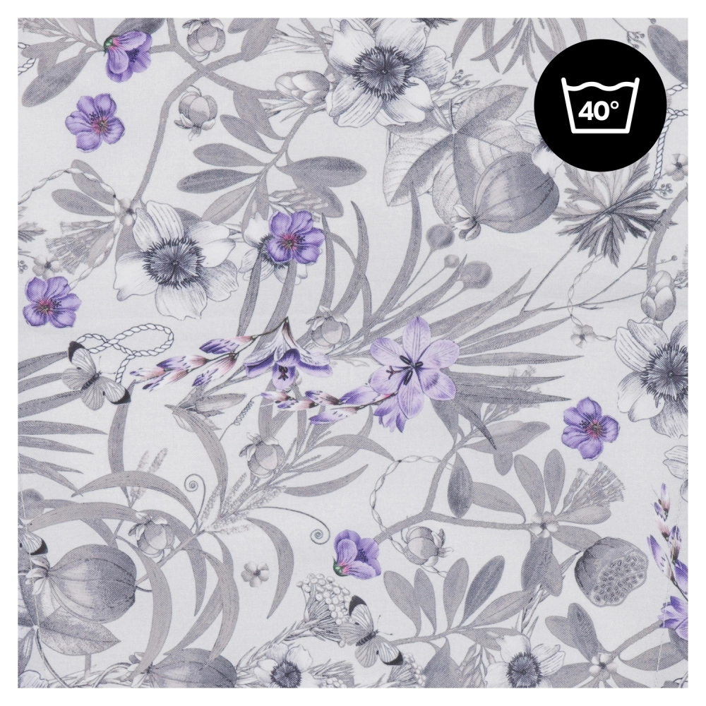 Pare soleil de poussette Pushchair Sunshade Floral Grey - Grey