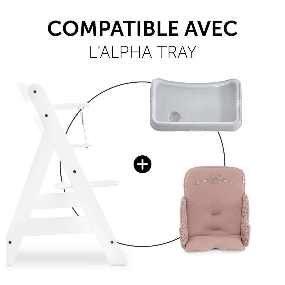 Réducteur Chaise Haute Hauck Alpha Cosy Select - Bambi Rose